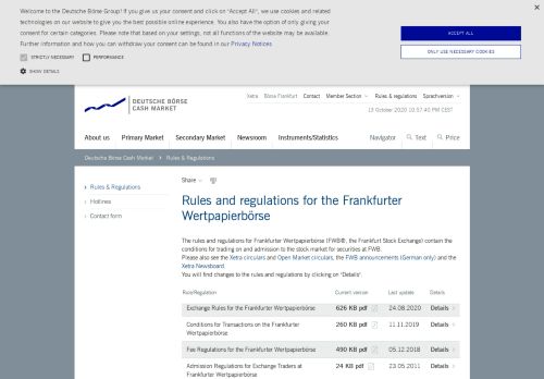 
                            5. Deutsche Börse Cash Market - Rules & Regulations