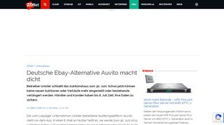 
                            1. Deutsche Ebay-Alternative Auvito macht dicht | ZDNet.de