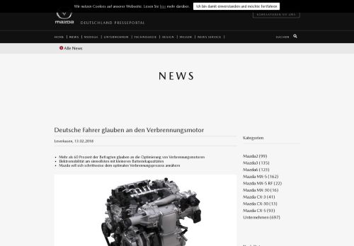 
                            3. Deutsche Fahrer glauben an den Verbrennungsmotor - Mazda Press