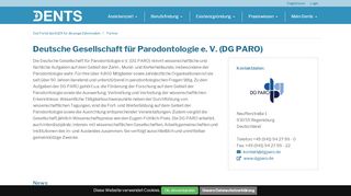 
                            13. Deutsche Gesellschaft für Parodontologie e. V. (DG PARO) auf : Dents ...