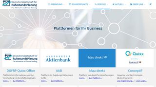 
                            13. Deutsche Gesellschaft für RuhestandsPlanung mbH - Plattformen