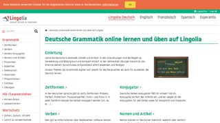 
                            9. Deutsche Grammatik online lernen und üben auf Lingolia