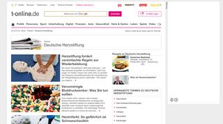 
                            9. Deutsche Herzstiftung: aktuelle News & Infos - T-Online