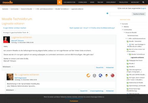 
                            1. Deutsche Moodler: Loginseite editieren - Moodle.org