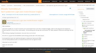 
                            10. Deutsche Moodler: Nach Update kein Login über mobile Browser ...