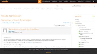 
                            3. Deutsche Moodler: Startseite vor und nach der Anmeldung - Moodle.org