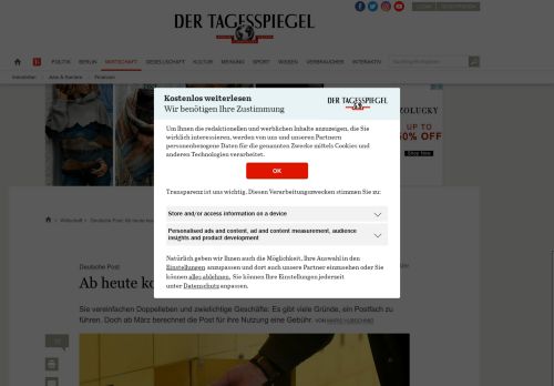 
                            7. Deutsche Post: Ab heute kosten Postfächer Geld - Wirtschaft ...