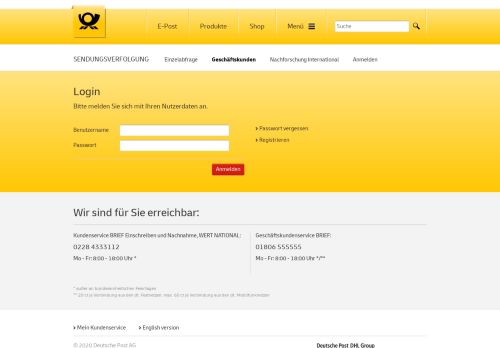 
                            3. Deutsche Post | Brief | Sendungsstatus