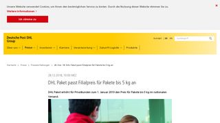 
                            6. Deutsche Post DHL Group | 28. Dez. 18: DHL Paket passt Filialpreis ...