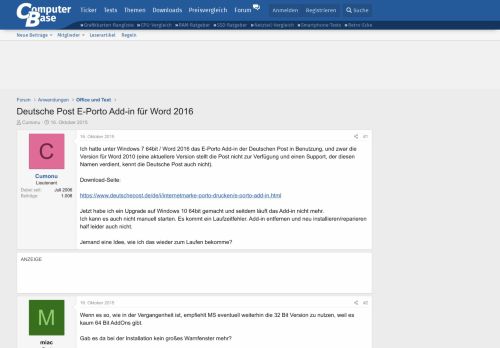 
                            5. Deutsche Post E-Porto Add-in für Word 2016 | ComputerBase Forum