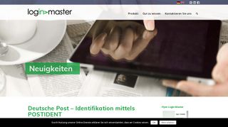 
                            10. Deutsche Post – Identifikation mittels POSTIDENT - Login-Master