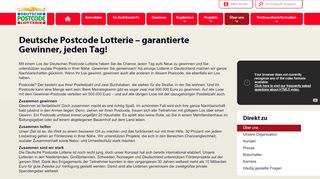 
                            4. Deutsche Postcode Lotterie - die Soziallotterie für Deutschland