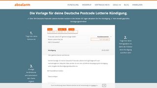 
                            4. Deutsche Postcode Lotterie direkt online kündigen - Aboalarm