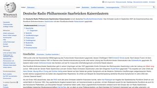 
                            9. Deutsche Radio Philharmonie Saarbrücken Kaiserslautern – Wikipedia