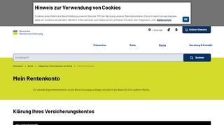 
                            2. Deutsche Rentenversicherung - Ihr Rentenkonto