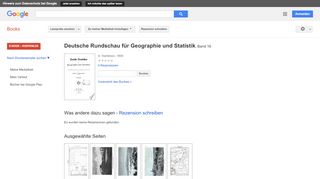 
                            11. Deutsche Rundschau für Geographie und Statistik - Google Books-Ergebnisseite