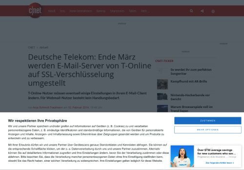 
                            9. Deutsche Telekom: Ende März werden E-Mail-Server von T-Online auf ...