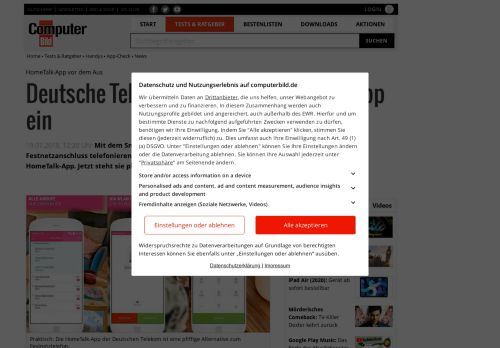 
                            11. Deutsche Telekom stellt HomeTalk-App ein - COMPUTER BILD