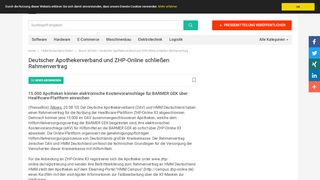 
                            7. Deutscher Apothekerverband und ZHP-Online schließen ... - PresseBox