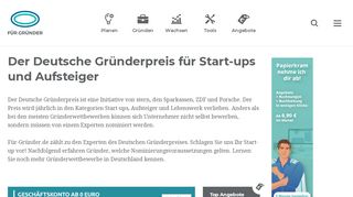 
                            9. Deutscher Gründerpreis für Ihr Start-up - Für Gründer