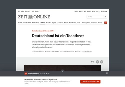 
                            10. Deutscher Jugendfotopreis 2015: Deutschland ist ein Toastbrot | ZEIT ...