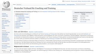 
                            13. Deutscher Verband für Coaching und Training – Wikipedia