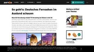 
                            5. Deutsches Fernsehen im Ausland streamen - Zattoo