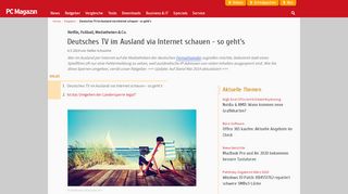 
                            11. Deutsches TV im Ausland via Internet schauen - so geht's - PC Magazin
