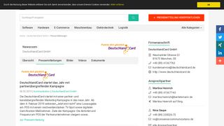 
                            11. DeutschlandCard GmbH, München - Newsroom: Pressemitteilungen