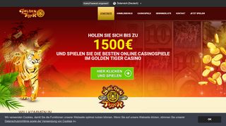 
                            1. Deutschlands bestes Online Casino: Golden Tiger: 1500€ Gratis