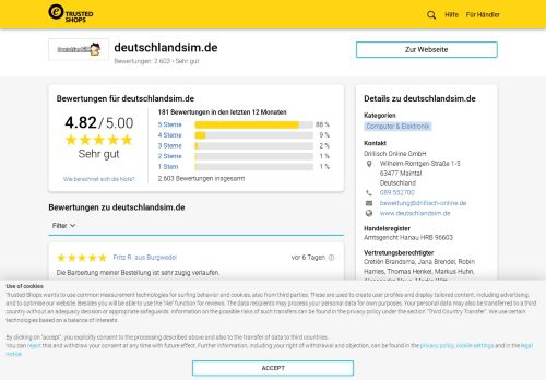 
                            5. deutschlandsim.de Bewertungen & Erfahrungen | Trusted Shops