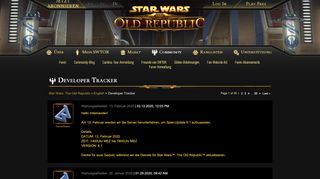 
                            4. Dev Tracker - STAR WARS: The Old Republic