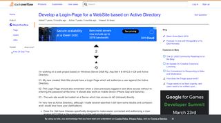 
                            7. Develop a Login-Page for a WebSite based on Active Directory ...