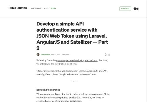 
                            6. Develop a simple API authentication service with JSON ...