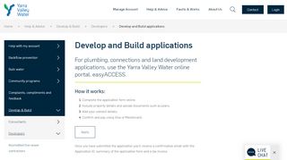 
                            10. Develop and Build applications | Yarra Valley Water