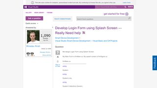 
                            9. Develop Login Form using Splash Screen --- Really Need help - MSDN ...