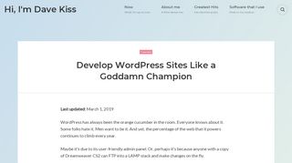 
                            13. Develop WordPress Sites Like a Goddamn Champion | Hi, I'm Dave Kiss