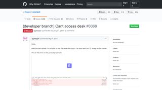 
                            13. [developer branch] Cant access desk · Issue #8368 · frappe/erpnext ...