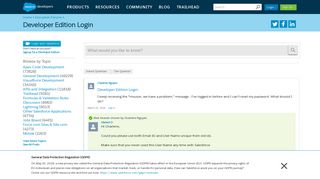 
                            3. Developer Edition Login - Salesforce Developer Community