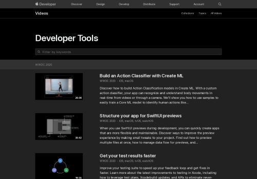 
                            3. Developer Tools - Videos - Apple Developer