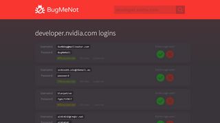 
                            11. developer.nvidia.com passwords - BugMeNot