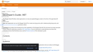 
                            11. Developer's Guide: .NET | Blogger | Google Developers