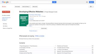 
                            11. Developing Effective Websites: A Project Manager's Guide  - Google بکس کا نتیجہ