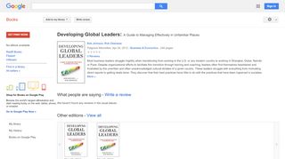 
                            8. Developing Global Leaders: A Guide to Managing Effectively in ...