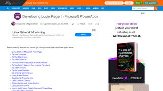 
                            3. Developing Login Page In Microsoft PowerApps - C# Corner