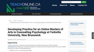 
                            9. Developing Practica for an Online Masters of Arts in Counselling ...