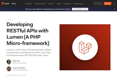 
                            12. Developing RESTful APIs with Lumen (A PHP Micro ...
