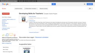 
                            9. Developing Skills for Teachers: Complete Teacher Program - Google Books-Ergebnisseite