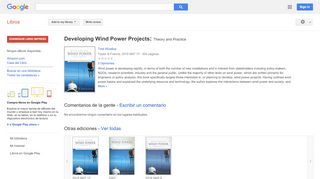 
                            10. Developing Wind Power Projects: Theory and Practice