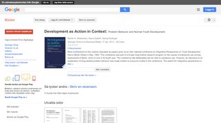 
                            9. Development as Action in Context: Problem Behavior and Normal ... - Google böcker, resultat